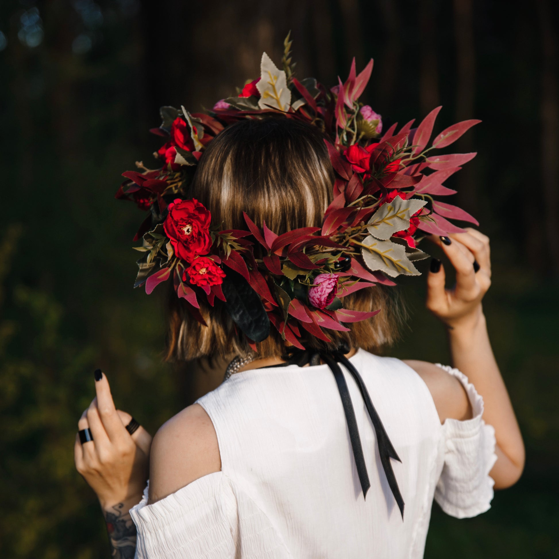 Red Wine Flower Crown - Moon&Hunter