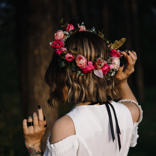 Pink Clouds Flower Crown