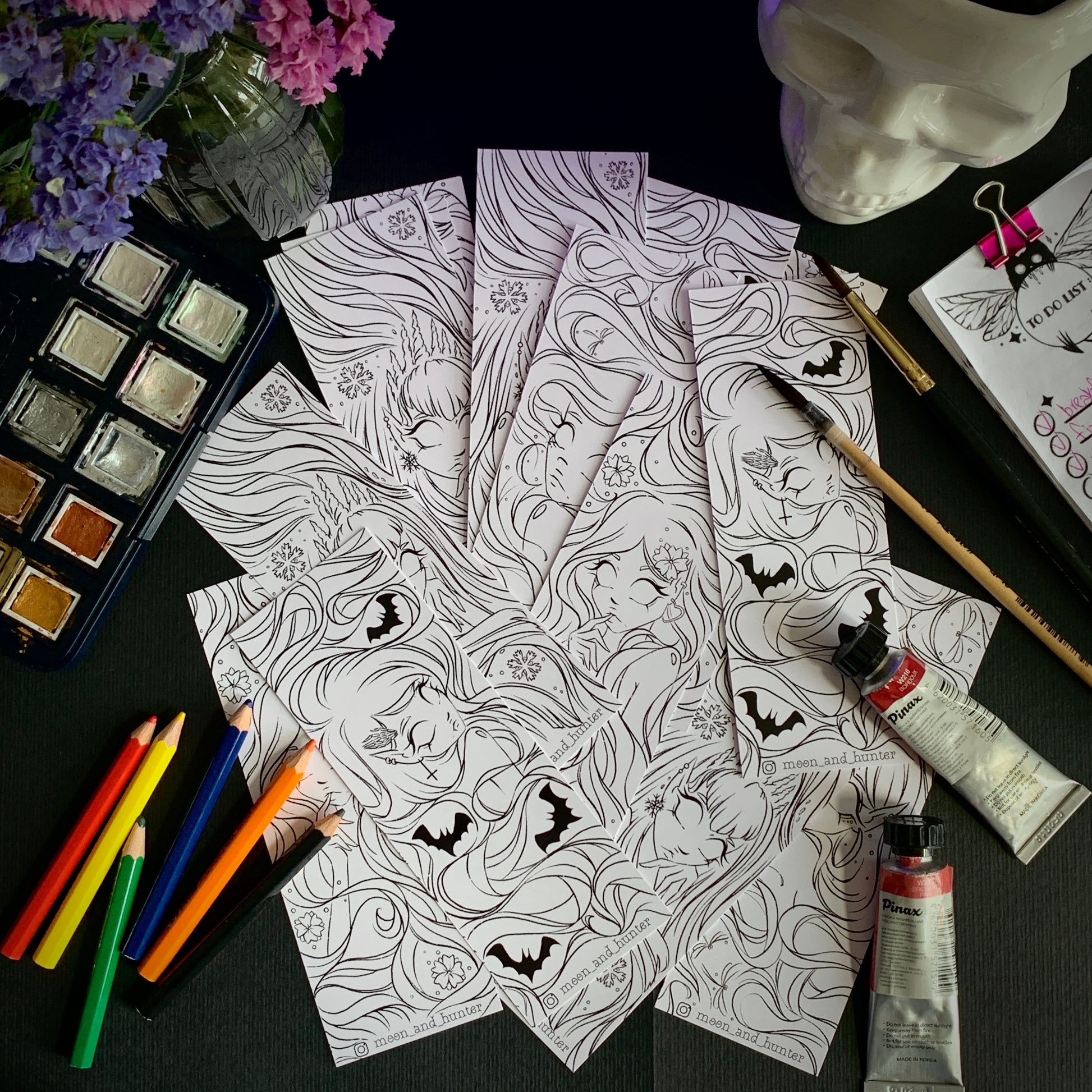 SPOOKY CATS BOOKMARKS - Moon&Hunter