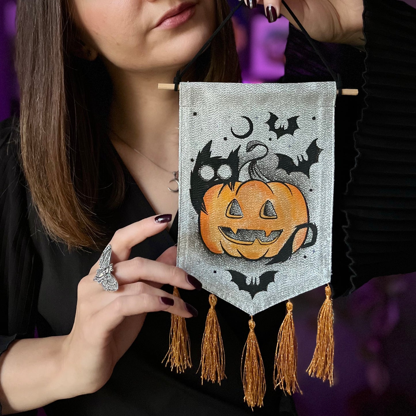 PUMPKIN CAT MAGIC WALL DECOR