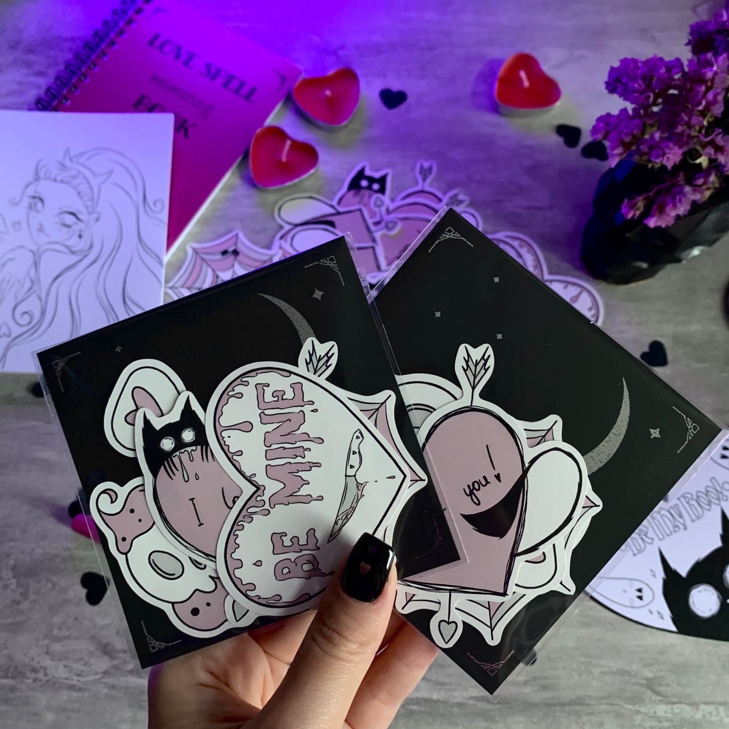 Valentines Stickers 🖤 - Moon&Hunter