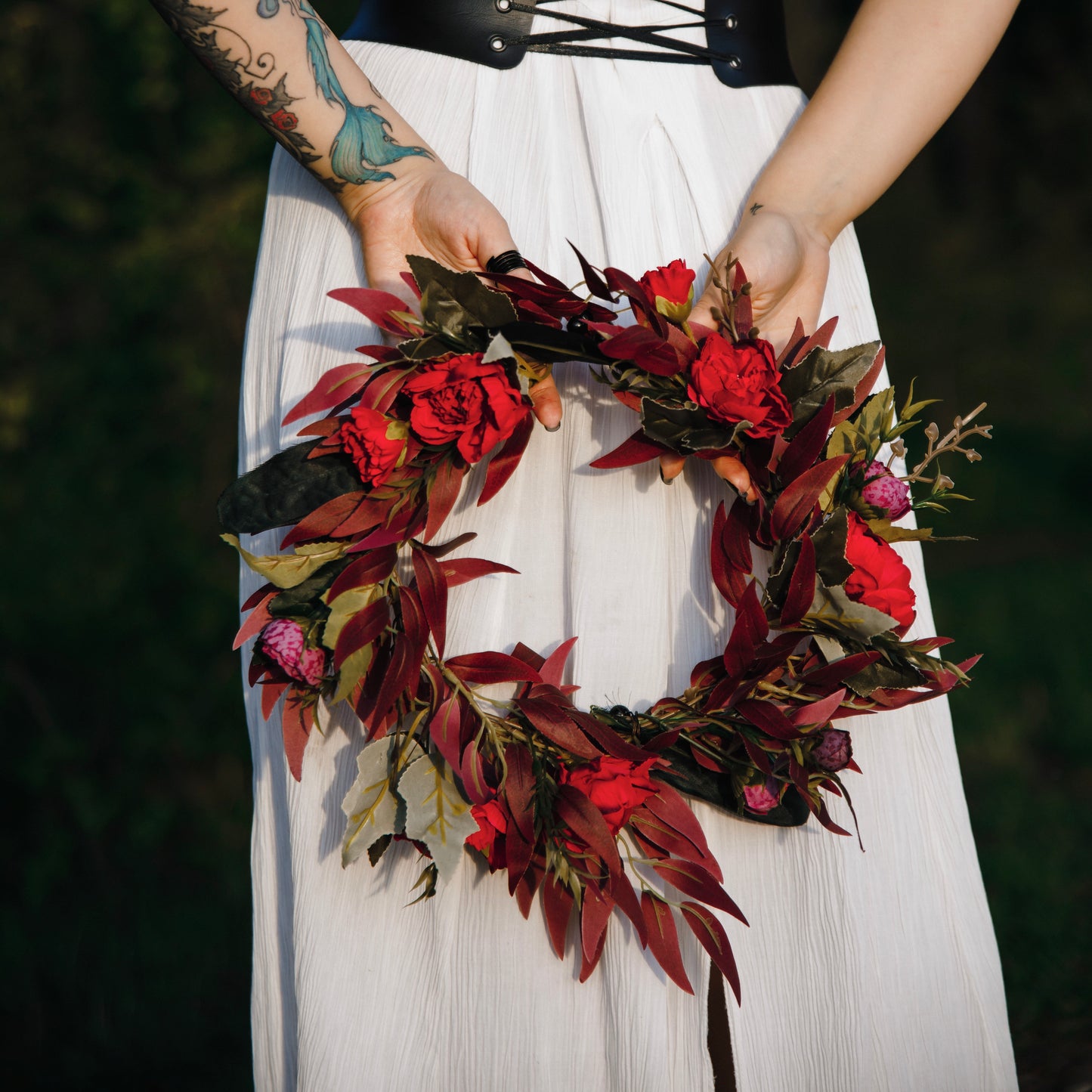 Red Wine Flower Crown