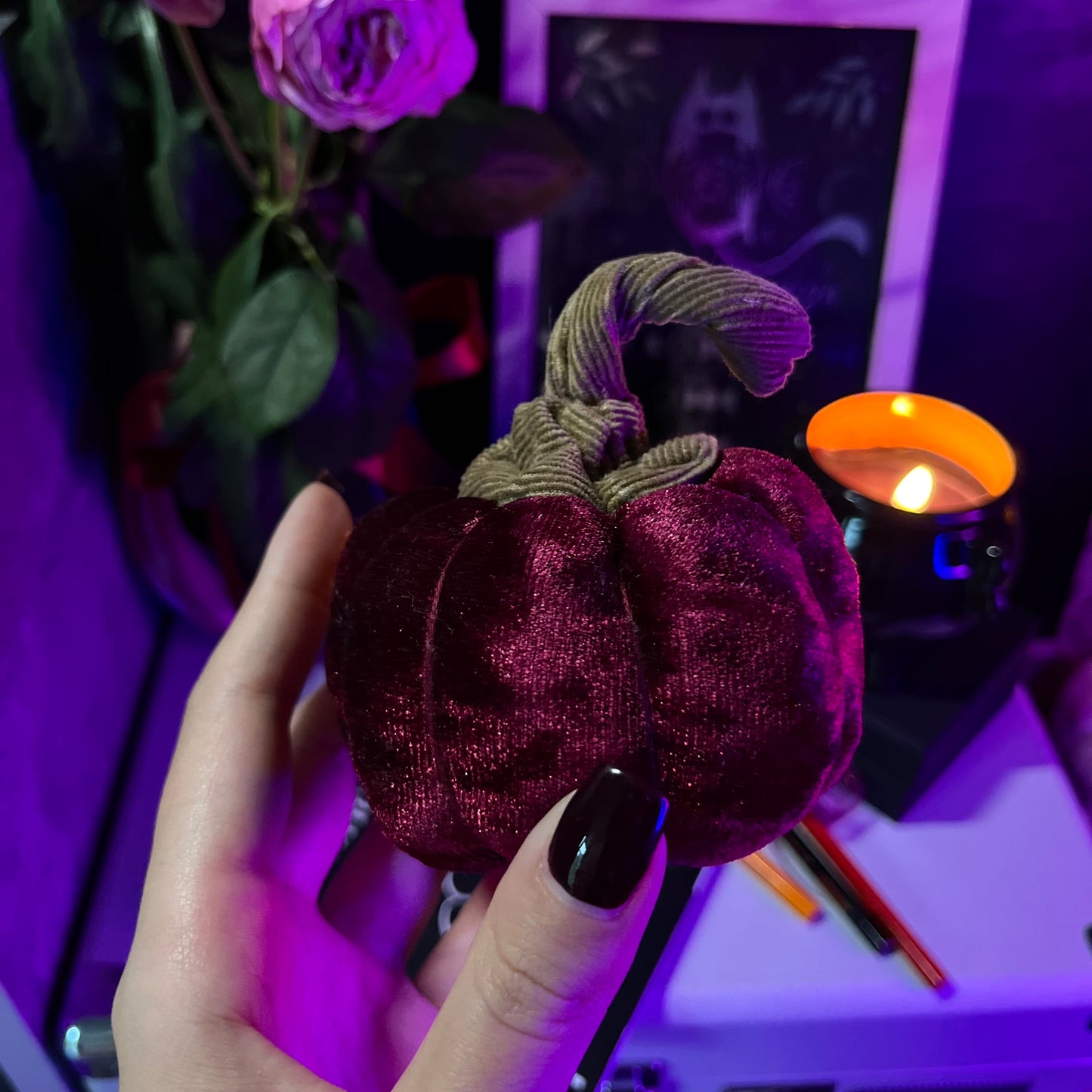 VELVET PUMPKIN DECOR