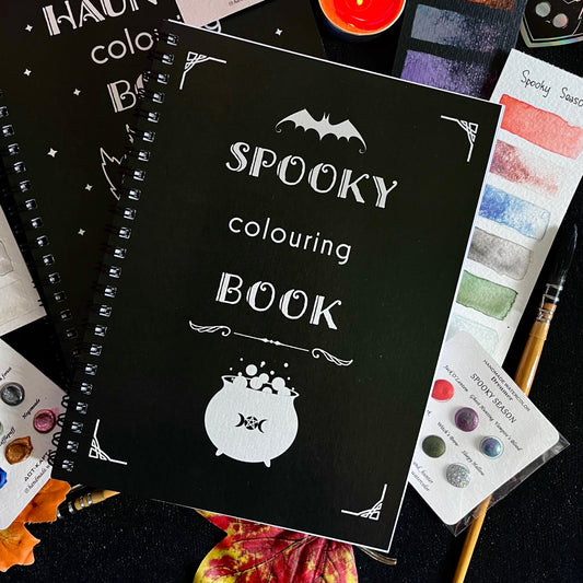 Spooky colouring book