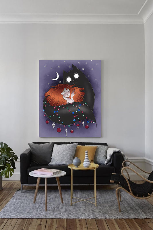 YULE CAT canvas